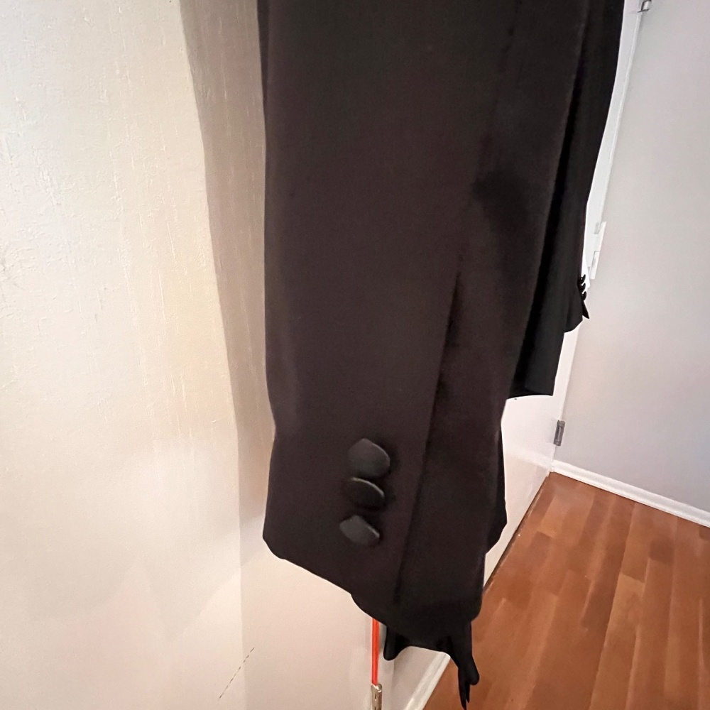 PRICE DROPPED! Black Tuxedo Suit/White Shirt/Cummerbund Worn once--So Handsome! - Picture 14 of 15
